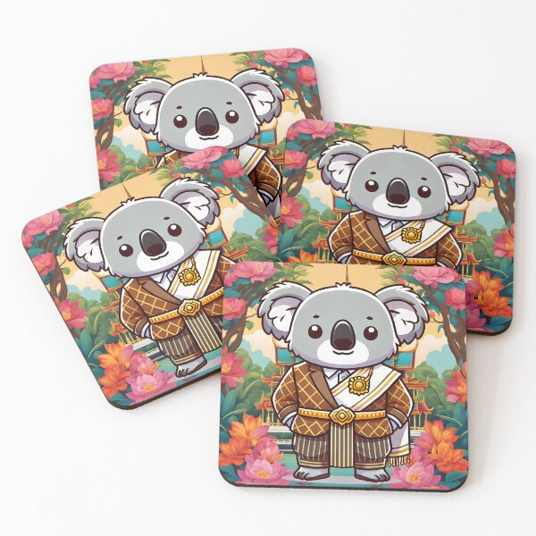 Item preview, Koala with Thai Palace and Lotus Flowers designed and sold by Koalangel.