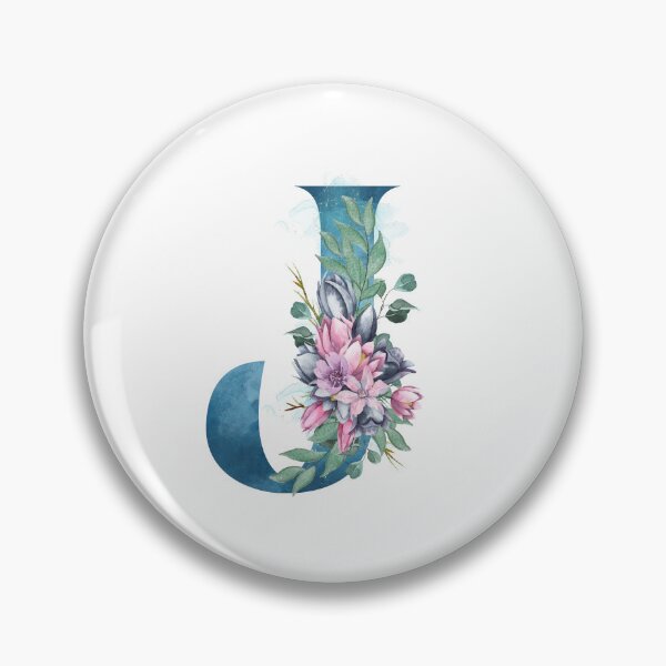 Item preview,  Letter J Initial Or Monogram With Watercolor Flowers Photographic Print designed and sold by KreativniUm.