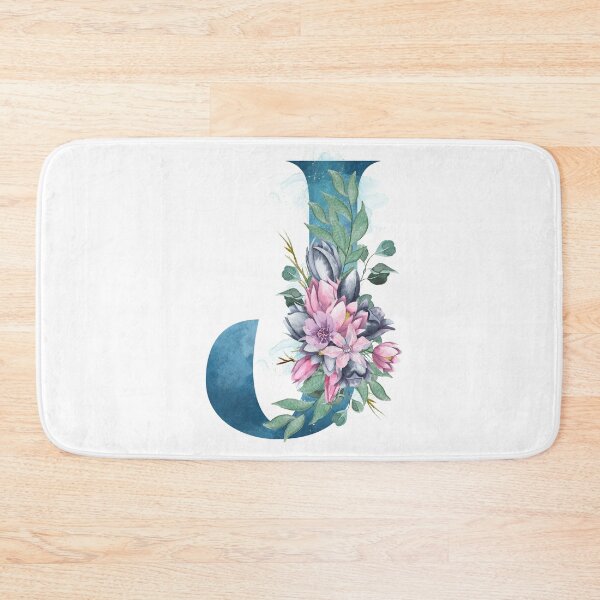 Item preview,  Letter J Initial Or Monogram With Watercolor Flowers Photographic Print designed and sold by KreativniUm.