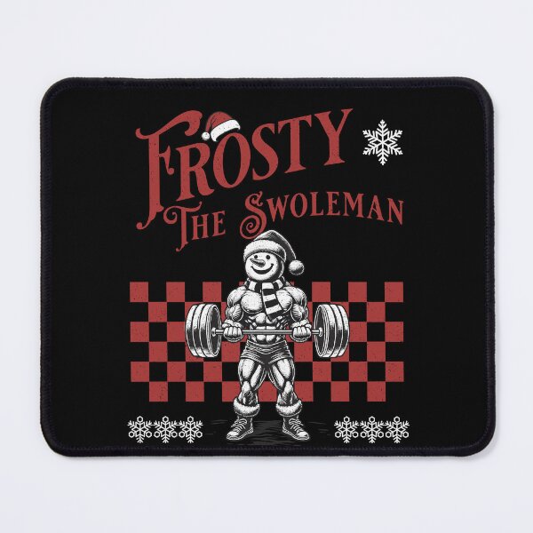 Item preview, Frosty The Swoleman Christmas Fun Fitness Design designed and sold by LuminOrb.