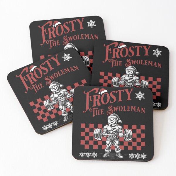 Item preview, Frosty The Swoleman Christmas Fun Fitness Design designed and sold by LuminOrb.