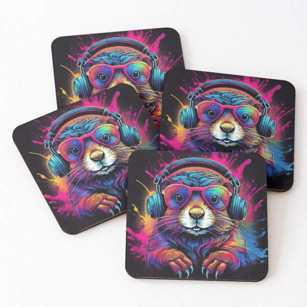 Item preview, graffiti gopher in headphones and shades designed and sold by Boxing Kangaroo Retail Company.