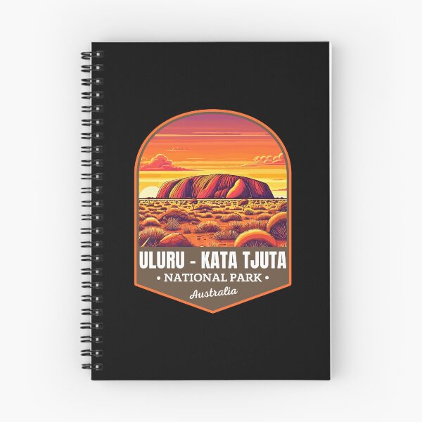 Item preview, Uluru-Kata Tjuta National Park in Australia Retro Travel Art Emblem designed and sold by MaateoDesign.