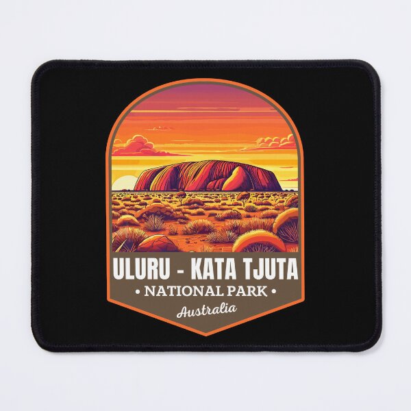Item preview, Uluru-Kata Tjuta National Park in Australia Retro Travel Art Emblem designed and sold by MaateoDesign.