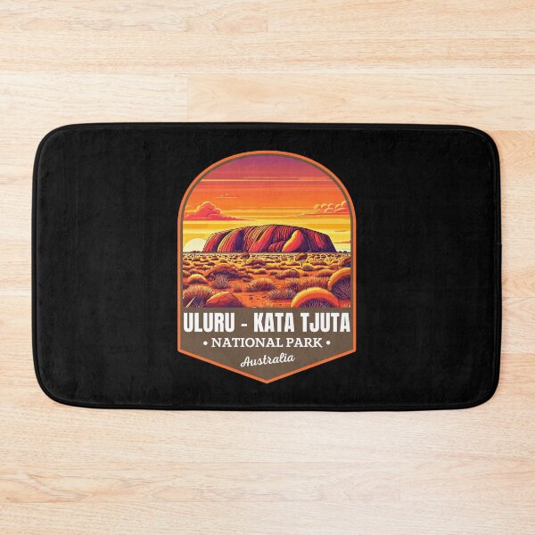 Item preview, Uluru-Kata Tjuta National Park in Australia Retro Travel Art Emblem designed and sold by MaateoDesign.