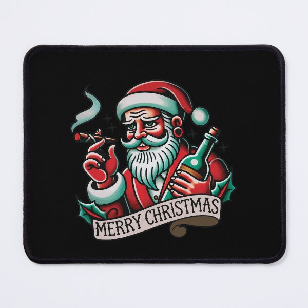 Item preview, Tattoo Style Merry Christmas Santa Vibe designed and sold by LuminOrb.