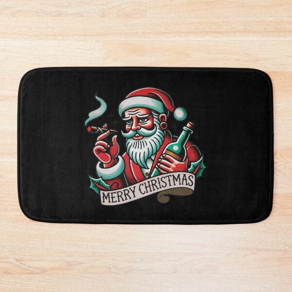 Item preview, Tattoo Style Merry Christmas Santa Vibe designed and sold by LuminOrb.