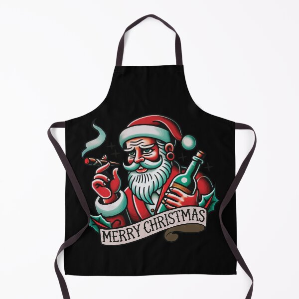 Item preview, Tattoo Style Merry Christmas Santa Vibe designed and sold by LuminOrb.