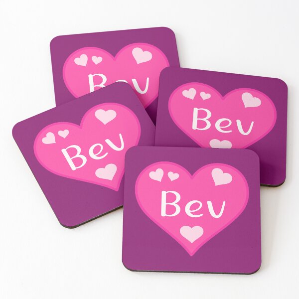 Item preview, Bev Name Pink Heart  designed and sold by Jeallan Designs.
