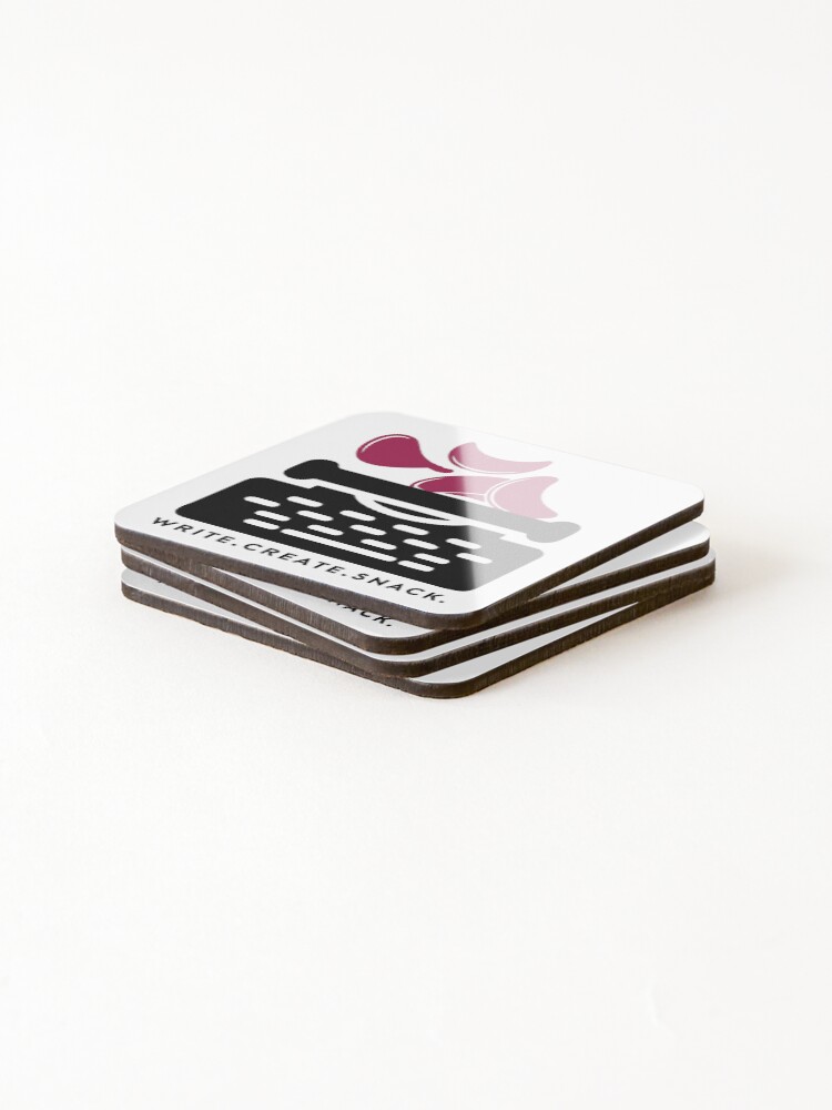 Thumbnail 4 of 5, Coasters (Set of 4), Write. Create. Snack. designed and sold by PotatoChipMath.