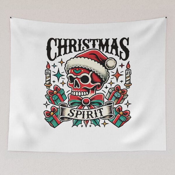 Item preview, Christmas Spirit Skull Streetwear Aesthetic designed and sold by LuminOrb.