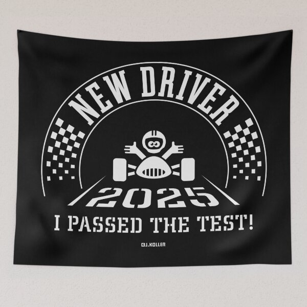 Item preview, New Driver 2025 – I Passed The Test! (Driver’s License / Driving Licence / White) designed and sold by MrFaulbaum.