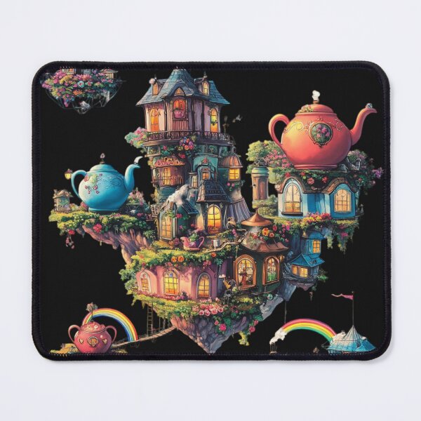 Item preview, Whimsical Teapot Village on Floating Islands designed and sold by Desireehaz.