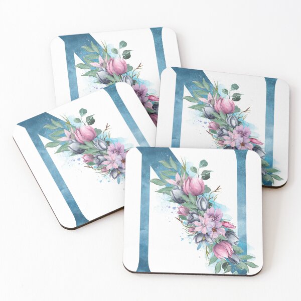 Item preview, Letter N Initial Or Monogram With Watercolor Flowers Photographic Print designed and sold by KreativniUm.