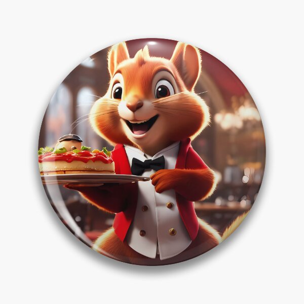 Item preview, Red Squirrel as an exuberant waiter in a Parisian restaurant designed and sold by Colin Bentham.