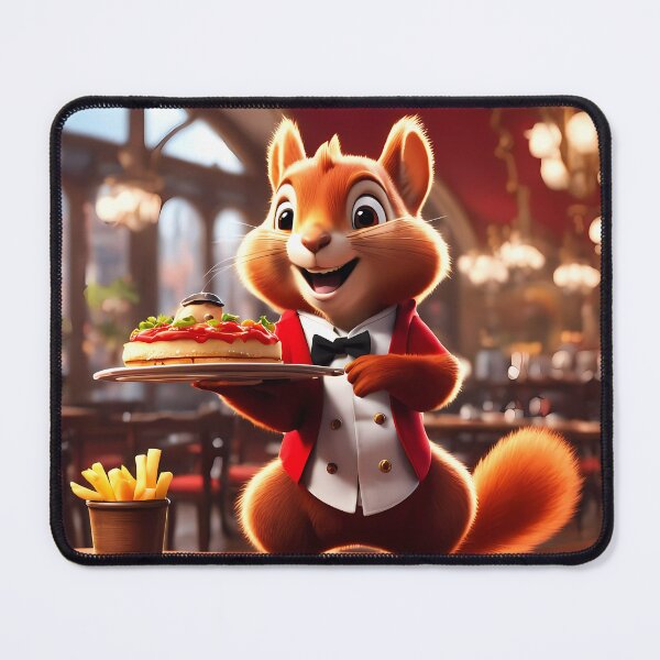 Item preview, Red Squirrel as an exuberant waiter in a Parisian restaurant designed and sold by Colin Bentham.