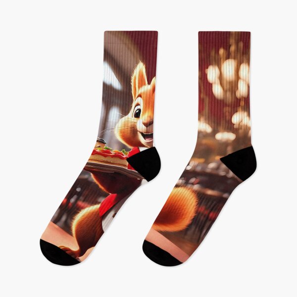 Item preview, Red Squirrel as an exuberant waiter in a Parisian restaurant designed and sold by Colin Bentham.