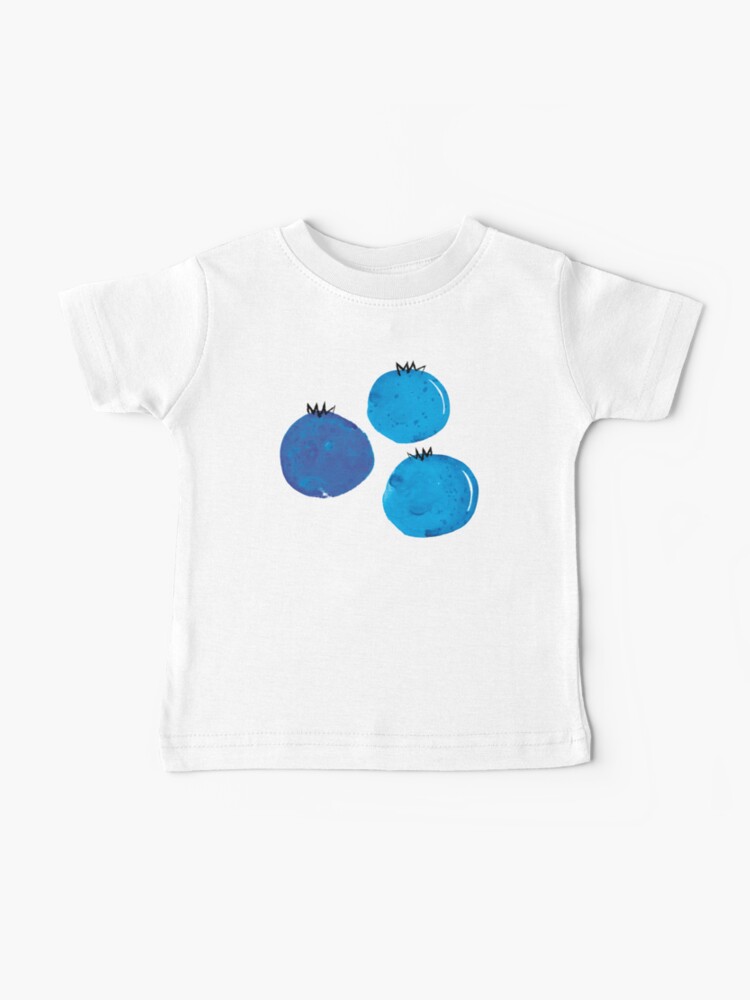 Thumbnail 1 of 2, Baby T-Shirt, Freehand Blueberries designed and sold by HoopandHoller.