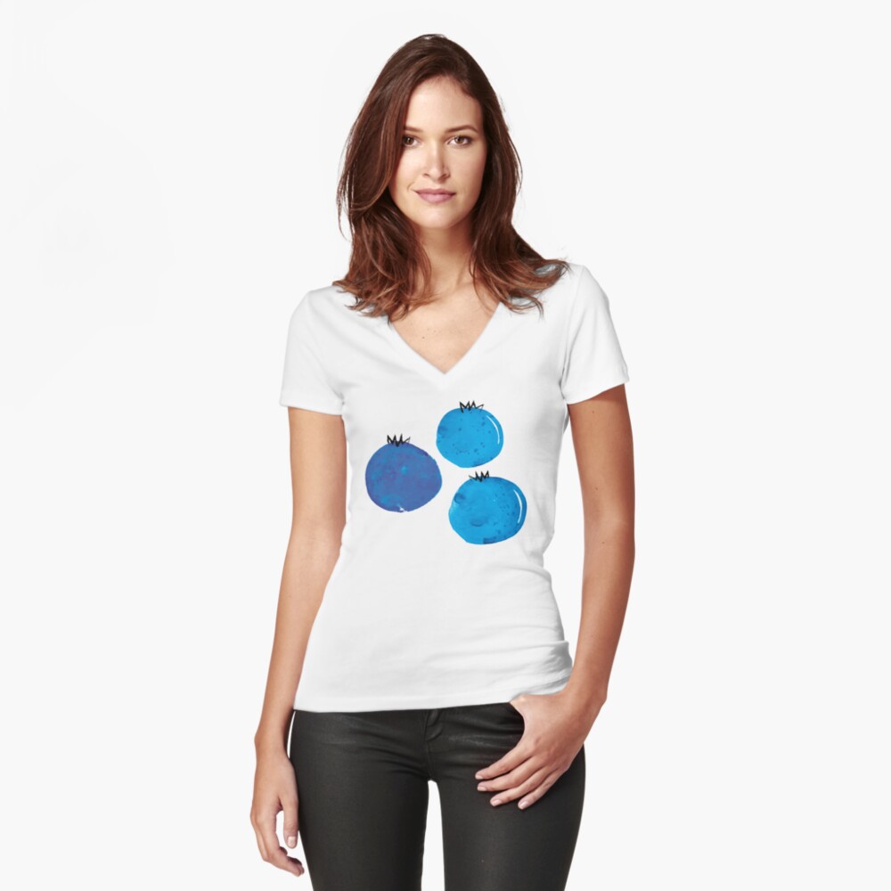 Item preview, Fitted V-Neck T-Shirt designed and sold by HoopandHoller.