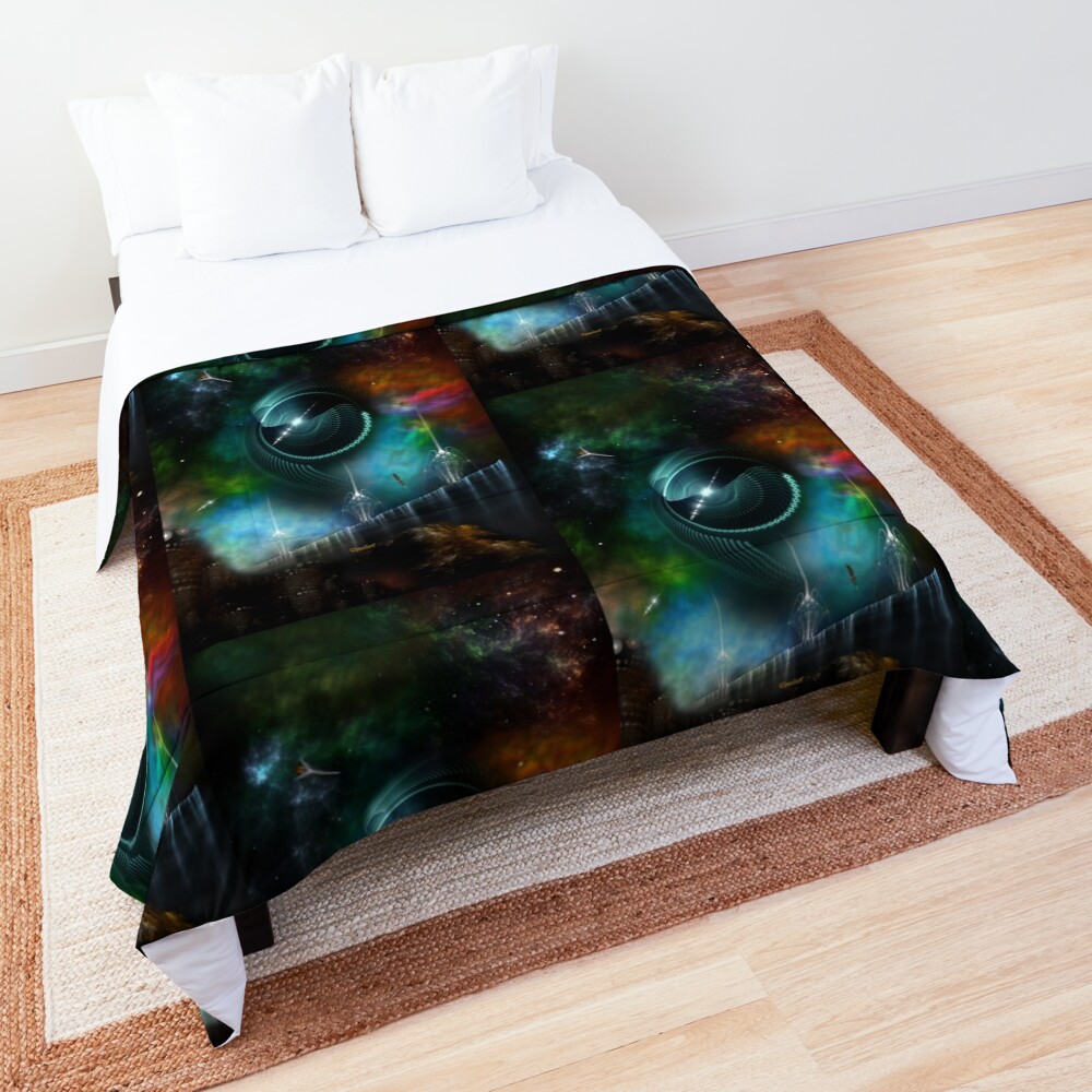 Flight Of The Corbius Fractal Art Composition le Xzendor7 | Rannsachadh Epic 2 Flight Of The Corbius Fractal Art by Xzendor7 Decorative Art Print Comforter