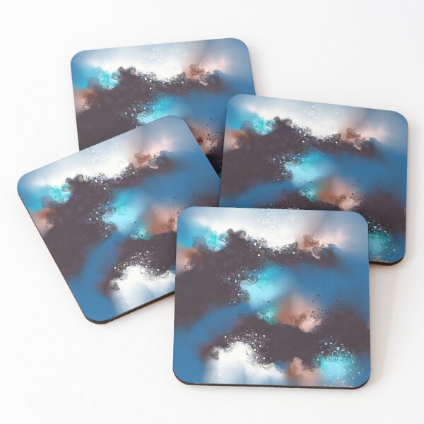 Item preview, Majestic Blue - Blue White Coral Abstract designed and sold by Joey Santiago.