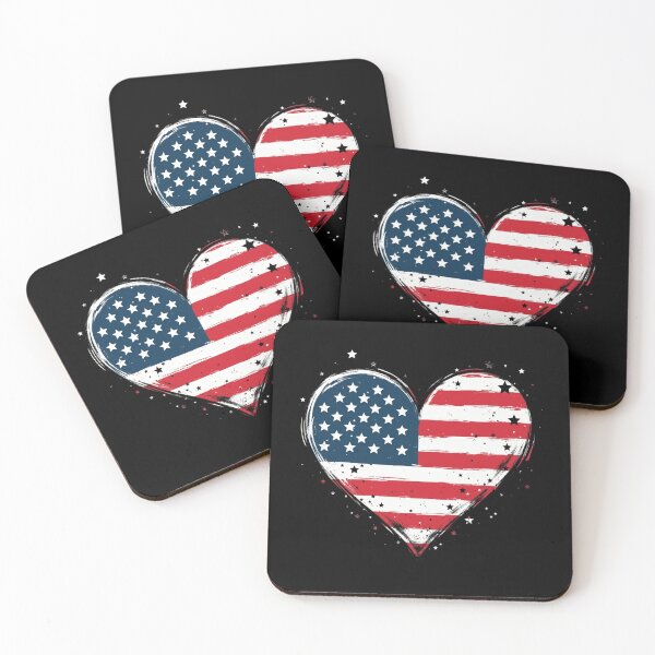 Item preview, Patriotic American Flag Heart  Liberty USA Pride  designed and sold by Kia Blaze.