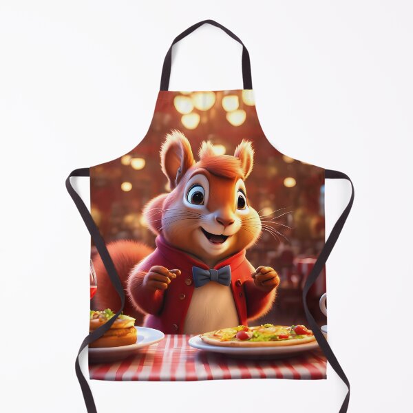 Item preview, Red Squirrel as an exuberant waiter in a Parisian restaurant designed and sold by Colin Bentham.