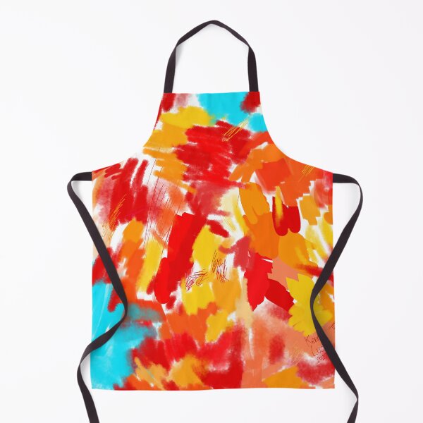Item preview, Red strokes blue abstract - hand drawn designed and sold by KennyLucky.