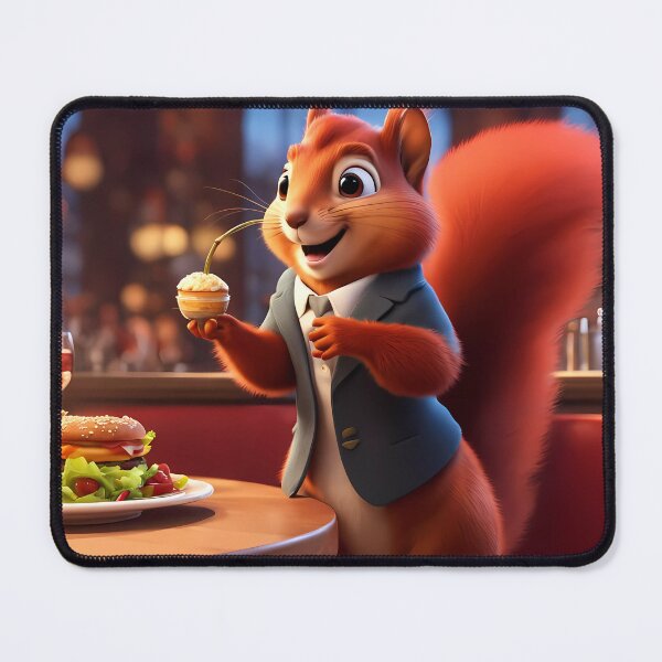 Item preview, Red Squirrel as an exuberant waiter in a Parisian restaurant designed and sold by Colin Bentham.