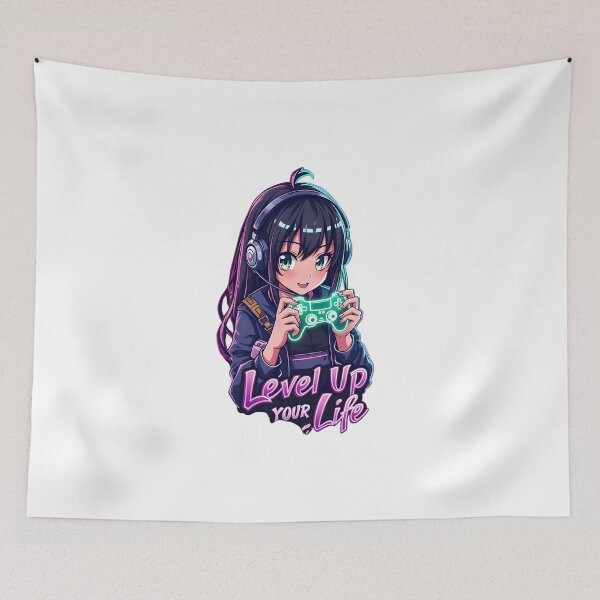 Item preview, Level Up Your Life - Gamer Girl Vibes designed and sold by NarpLTD.