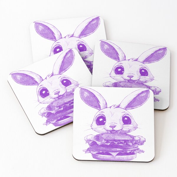 Item preview, Cute Rabbit eating Burger designed and sold by kinpirks.