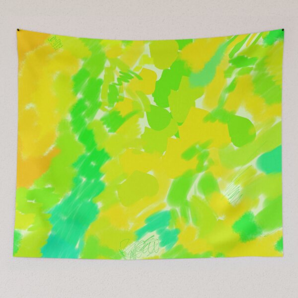 Item preview, Fluorescent Neon Green - hand drawn brush strokes designed and sold by KennyLucky.