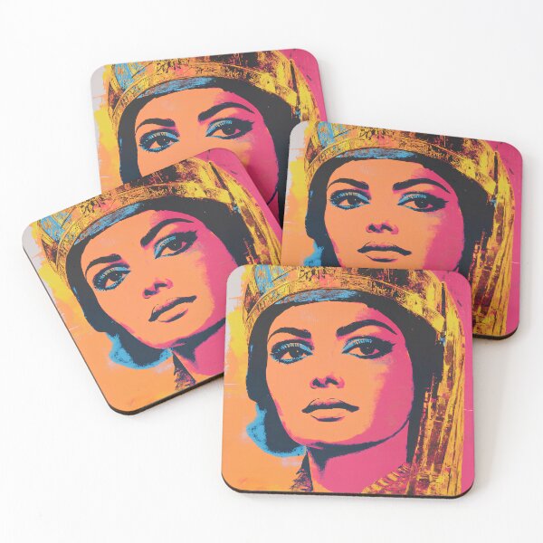 Item preview, cleopatra beautiful warhol style screenprint pastel color designed and sold by NeonEdge.