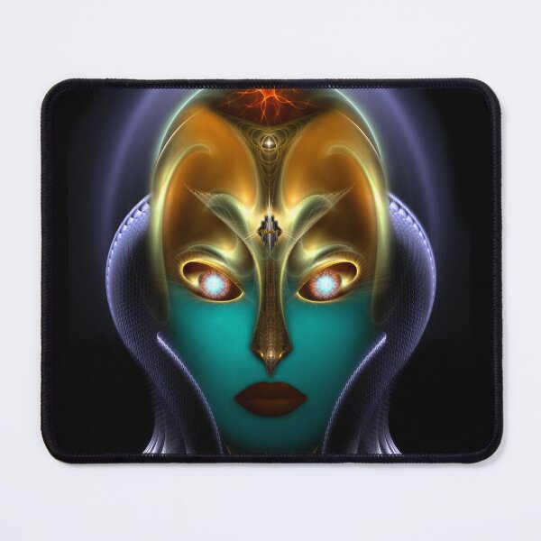 Item preview, Daria Cyborg Queen Fractal Art Portrait by Xzendor7 designed and sold by Xzendor7 Digital Art Creations.