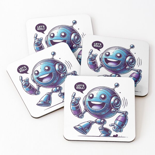 Item preview, Futuristic Cartoon Robot - Vibrant Metallic Design designed and sold by sabily.