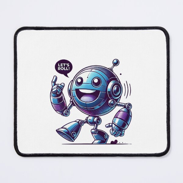 Item preview, Futuristic Cartoon Robot - Vibrant Metallic Design designed and sold by sabily.