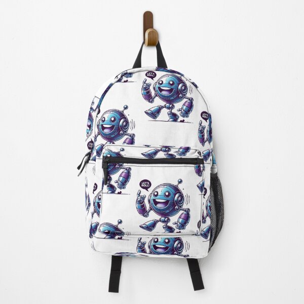 Item preview, Futuristic Cartoon Robot - Vibrant Metallic Design designed and sold by sabily.