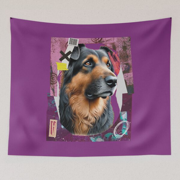 Item preview, Abstract Canine Portrait in Mixed Media designed and sold by Arte82.
