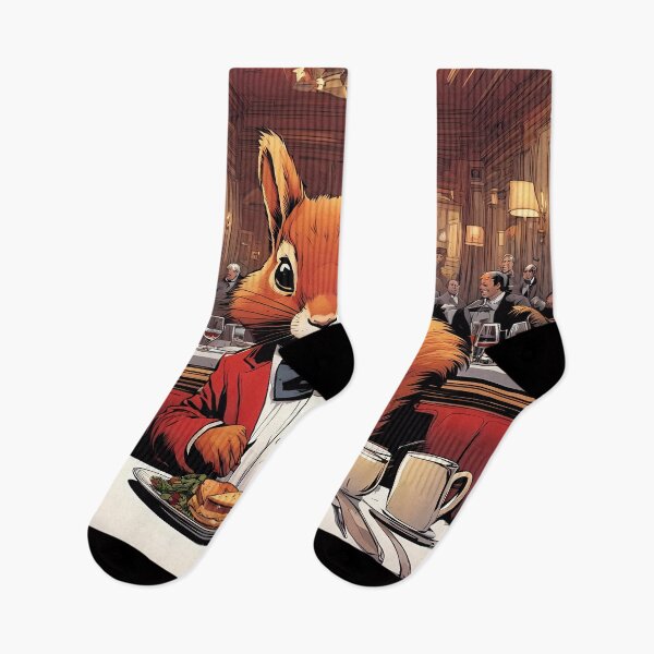 Item preview, Red Squirrel as an exuberant waiter in a Parisian restaurant designed and sold by Colin Bentham.
