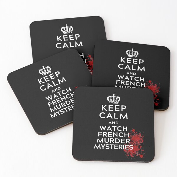 Item preview, Keep Calm and Watch French Murder Mysteries, Mystery Lover designed and sold by FarmOfCuties.