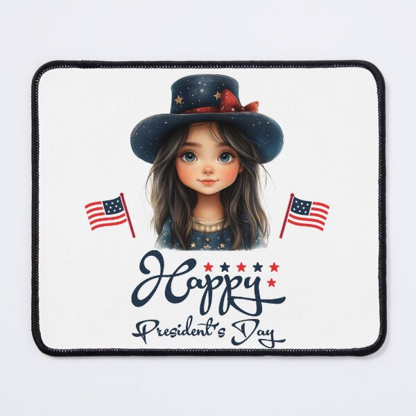 Item preview, Happy President's Day Girl with USA Flags Gifts designed and sold by Maniutek.