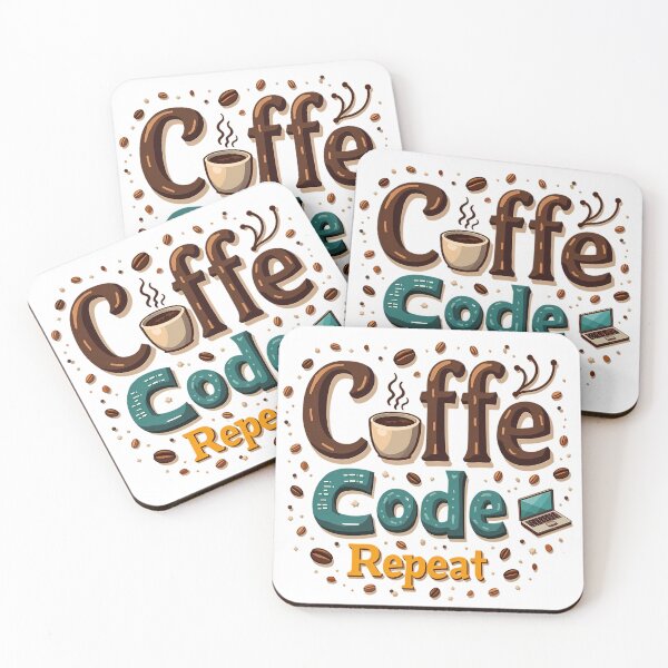 Item preview, Coffee, Code, Repeat - Playful and Catchy Design for Programmers designed and sold by SpeakingPrint2.