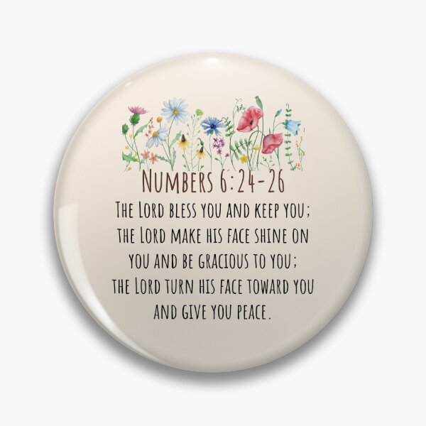 Item preview, Christian Bible Verse Typography for Numbers 6:24-26 designed and sold by Our Bible Journey.
