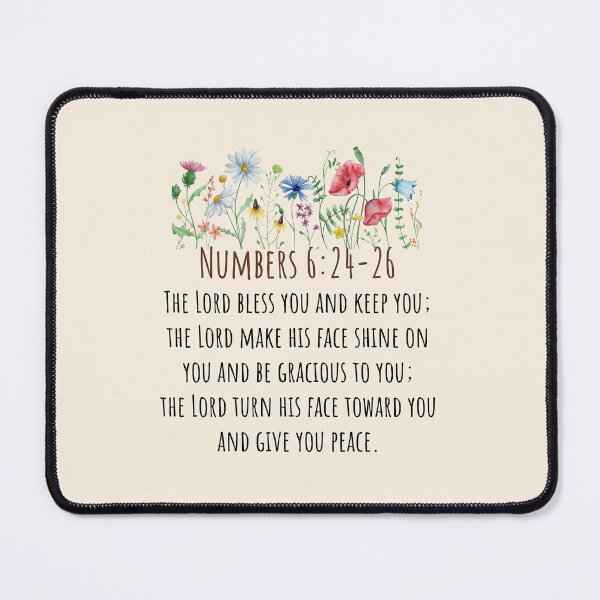 Item preview, Christian Bible Verse Typography for Numbers 6:24-26 designed and sold by Our Bible Journey.