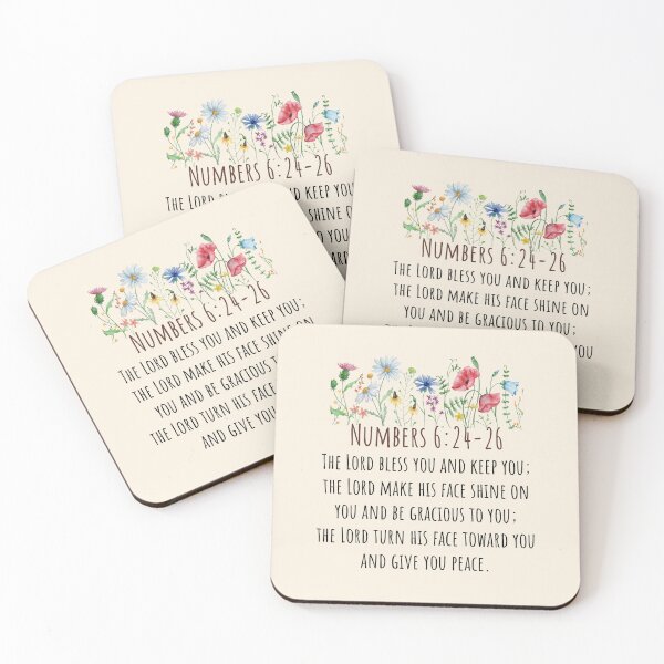 Item preview, Christian Bible Verse Typography for Numbers 6:24-26 designed and sold by Our Bible Journey.
