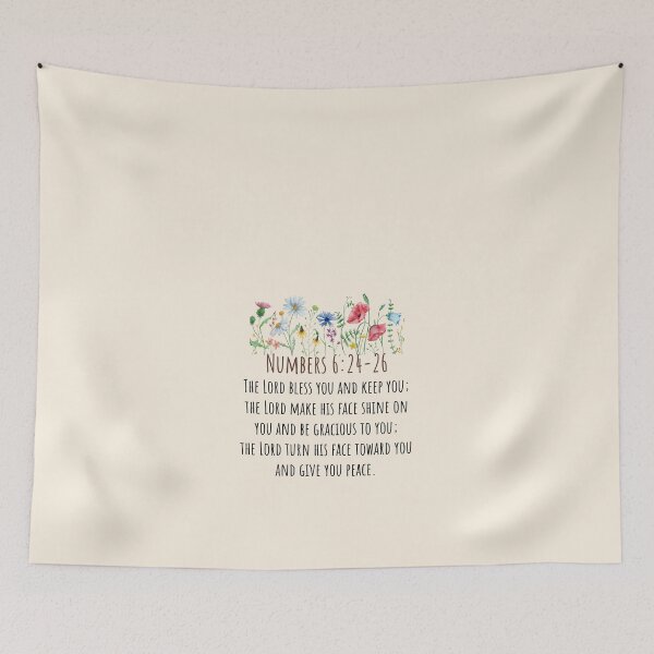 Item preview, Christian Bible Verse Typography for Numbers 6:24-26 designed and sold by Our Bible Journey.