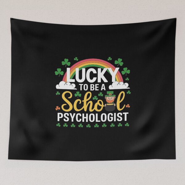 Item preview, Lucky School Psychologist Design with Shamrocks and Rainbow designed and sold by love3617.