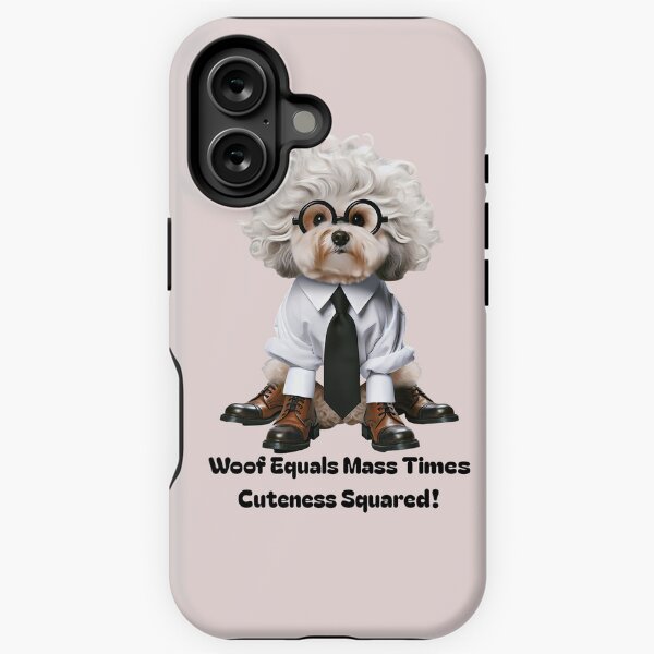 Item preview, Einstein Dog Portrait :Woof Equals Mass Times Cuteness Squared designed and sold by PeggyMacStudio.