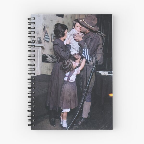 Item preview, American soldier with family during WWI designed and sold by 19th Century in Color.