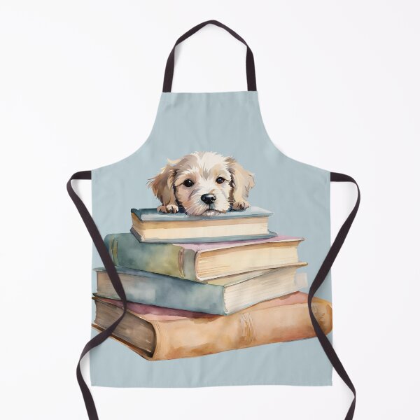 Item preview, Dog and Books,  Cute dog sitting on books, Cute Dog,  Books Lover,  designed and sold by KolorellaS.
